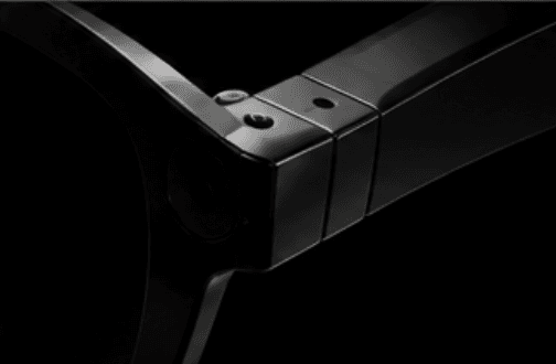 Iris hinge and frame corner close-up